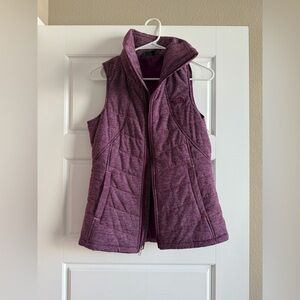 The North Face Quilted Sleeveless Vest in Heather Plum